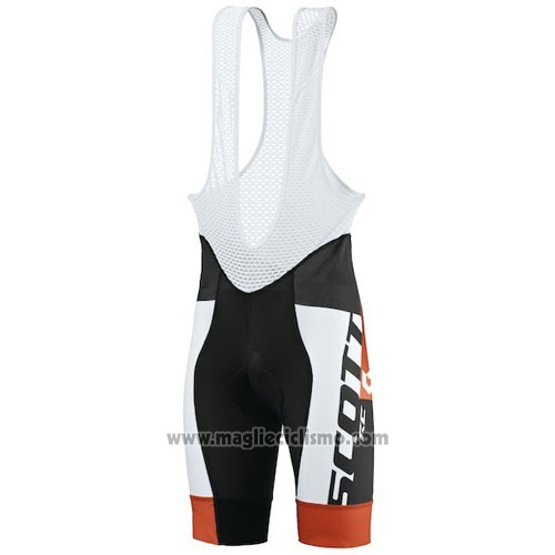 2016 Abbigliamento Ciclismo Scott Bianco Rosso Manica Corta e Salopette
