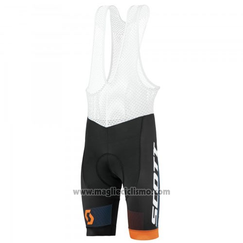 2016 Abbigliamento Ciclismo Scott Blu e Nero Manica Corta e Salopette