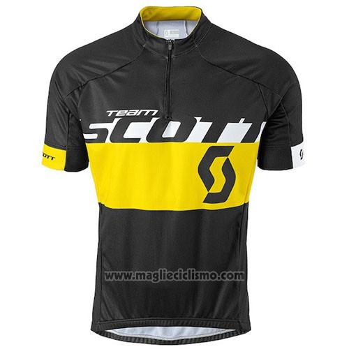 2016 Abbigliamento Ciclismo Scott Giallo Manica Corta e Salopette