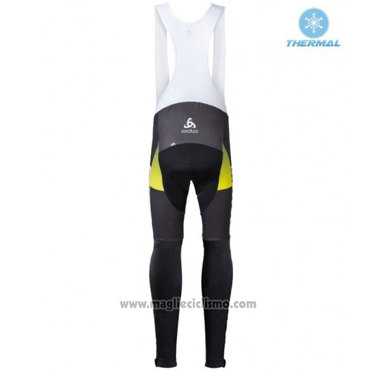 2016 Abbigliamento Ciclismo Scott Giallo e Nero Manica Lunga e Salopette