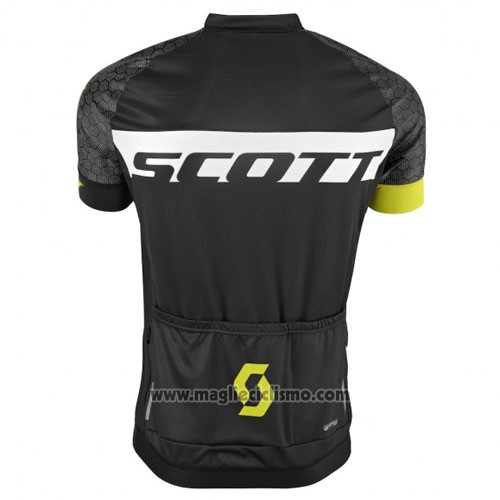 2016 Abbigliamento Ciclismo Scott Nero Giallo Manica Corta e Salopette