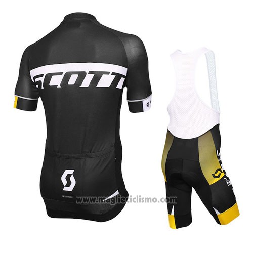 2016 Abbigliamento Ciclismo Scott Nero Manica Corta e Salopette