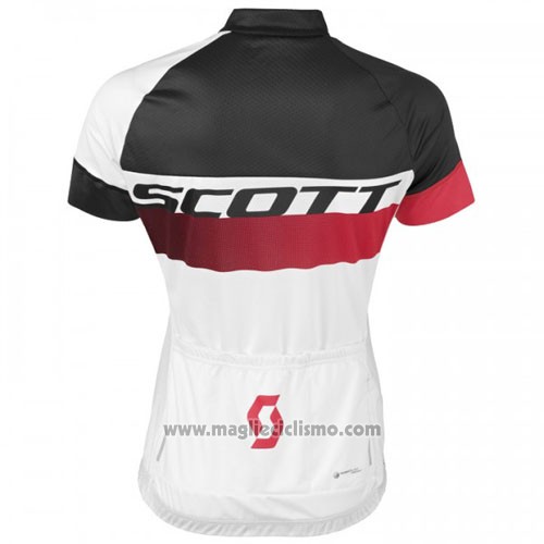 2016 Abbigliamento Ciclismo Scott Nero e Bianco Manica Corta e Salopette