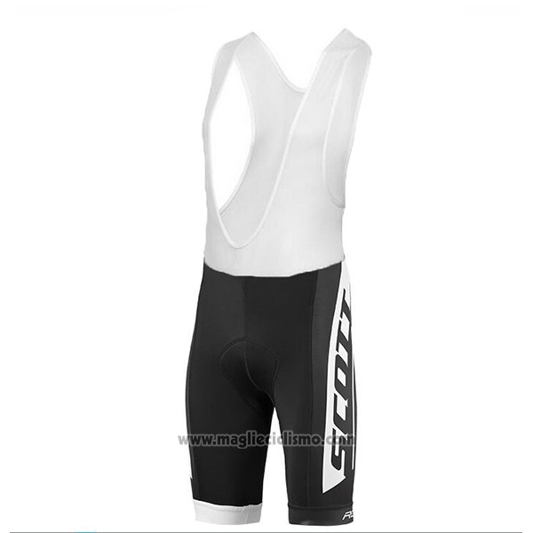 2017 Abbigliamento Ciclismo Scott Bianco Manica Corta e Salopette