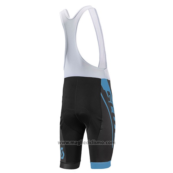 2017 Abbigliamento Ciclismo Scott Blu Manica Corta e Salopette