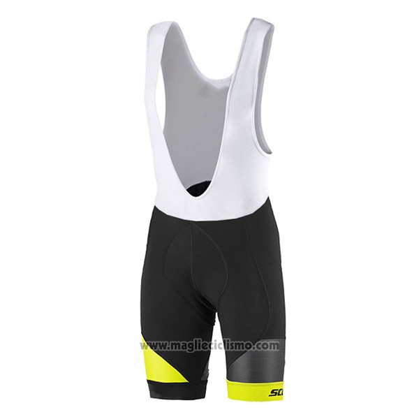 2017 Abbigliamento Ciclismo Scott Giallo e Nero Manica Corta e Salopette