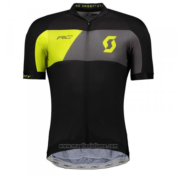 2018 Abbigliamento Ciclismo Castelli Grigio Giallo Nero Manica Corta e Salopette