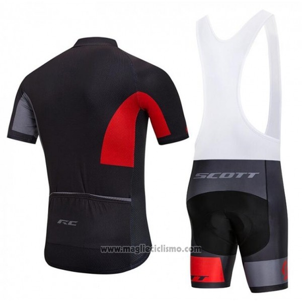 2018 Abbigliamento Ciclismo Castelli Grigio Rosso Nero Manica Corta e Salopette