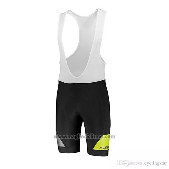 2018 Abbigliamento Ciclismo Scott Nero Giallo Manica Corta e Salopette
