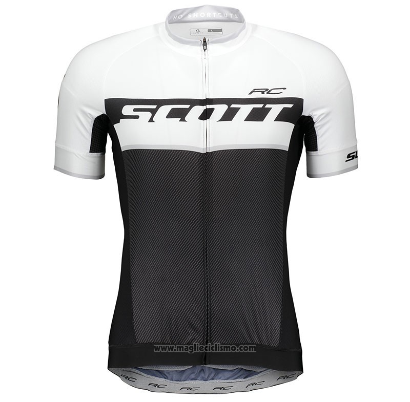 2018 Abbigliamento Ciclismo Scott RC Bianco Manica Corta e Salopette