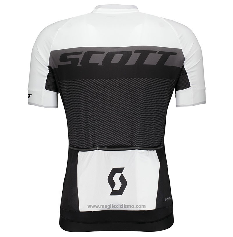 2018 Abbigliamento Ciclismo Scott RC Bianco Manica Corta e Salopette