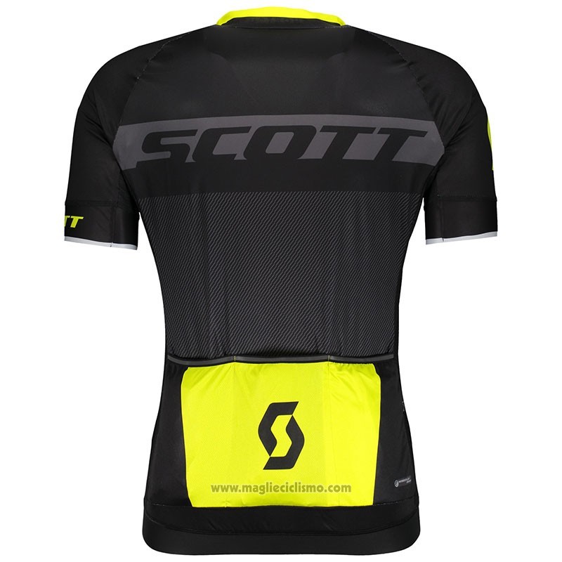 2018 Abbigliamento Ciclismo Scott RC Giallo Manica Corta e Salopette