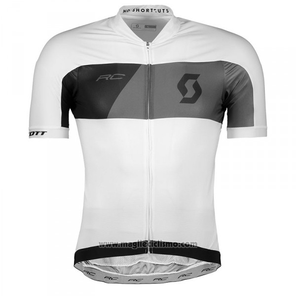 2018 Abbigliamento Ciclismo Scott RC Grigio Bianco Manica Corta e Salopette