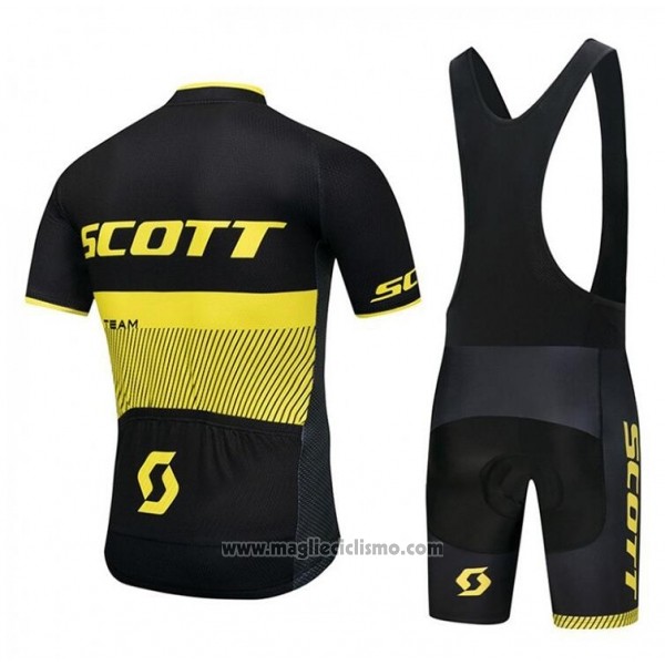 2018 Abbigliamento Ciclismo Scott RC Nero Giallo Manica Corta e Salopette