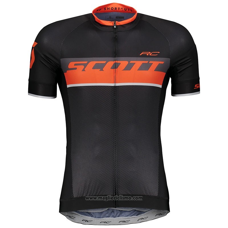 2018 Abbigliamento Ciclismo Scott RC Nero Manica Corta e Salopette