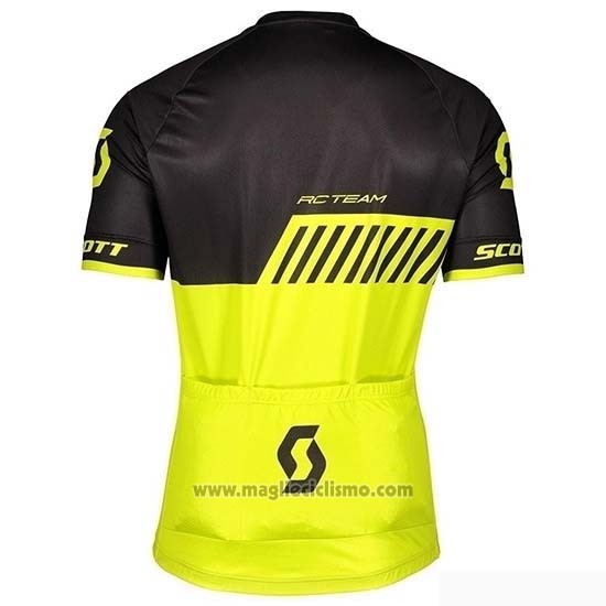 2019 Abbigliamento Ciclismo Scott Nero Giallo Manica Corta e Salopette