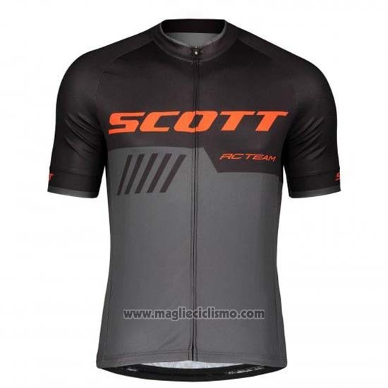 2019 Abbigliamento Ciclismo Scott Nero Grigio Manica Corta e Salopette