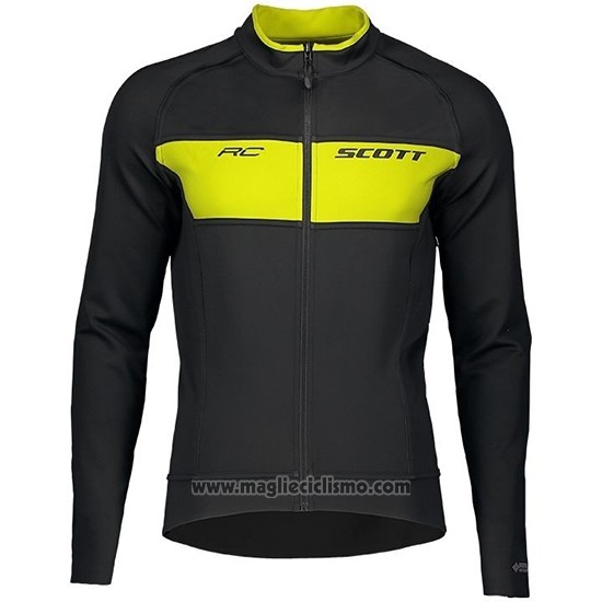 2019 Abbigliamento Ciclismo Scott RC FF Giallo Nero Manica Lunga e Salopette