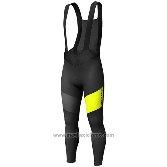 2019 Abbigliamento Ciclismo Scott RC FF Giallo Nero Manica Lunga e Salopette