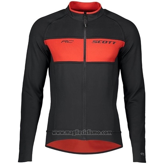 2019 Abbigliamento Ciclismo Scott RC FF Nero Rosso Manica Lunga e Salopette
