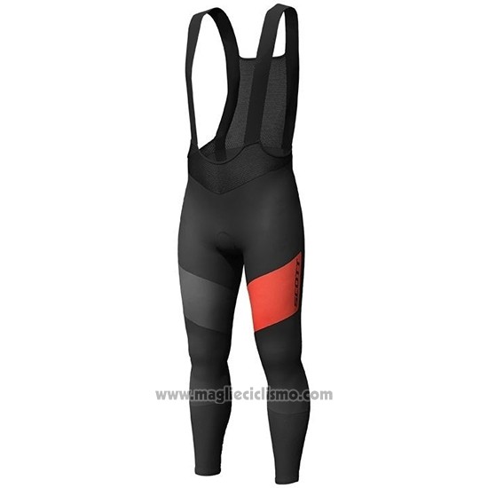 2019 Abbigliamento Ciclismo Scott RC FF Rosso Nero Manica Lunga e Salopette