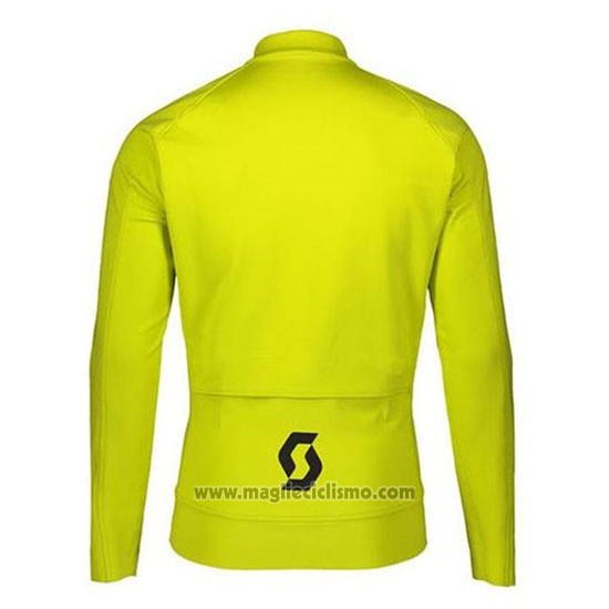 2020 Abbigliamento Ciclismo RC Scott Giallo Nero Manica Lunga e Salopette