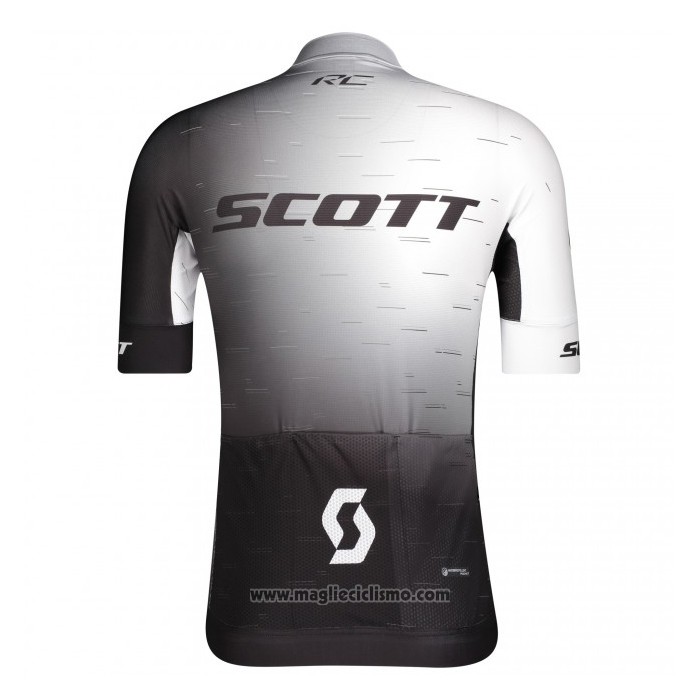 2021 Abbigliamento Ciclismo Scott Bianco Manica Corta e Salopette