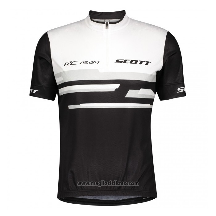 2021 Abbigliamento Ciclismo Scott Bianco Nero Manica Corta e Salopette