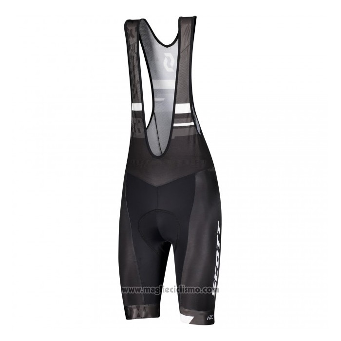 2021 Abbigliamento Ciclismo Scott Bianco Nero Manica Corta e Salopette