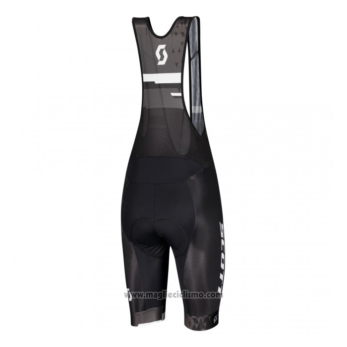 2021 Abbigliamento Ciclismo Scott Bianco Nero Manica Corta e Salopette