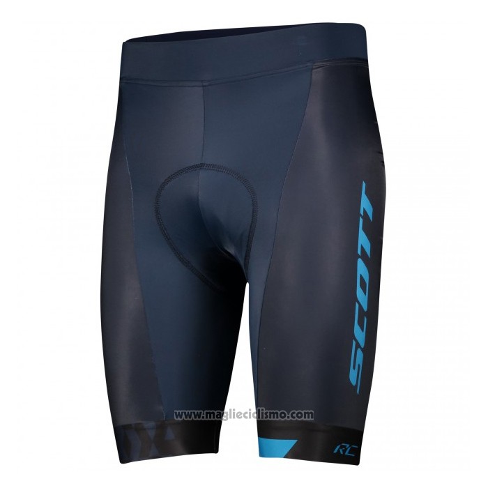 2021 Abbigliamento Ciclismo Scott Blu Manica Corta e Salopette