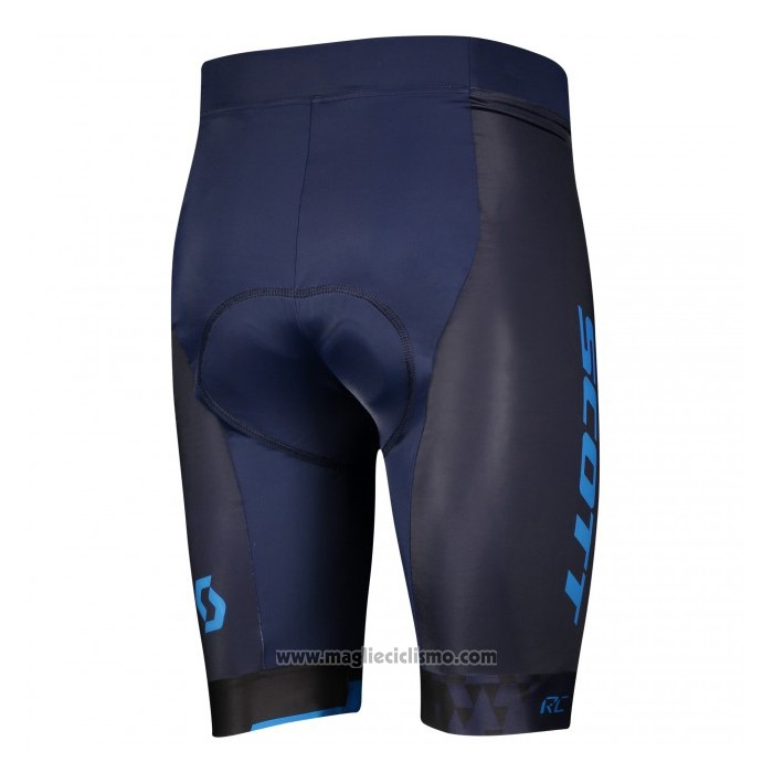 2021 Abbigliamento Ciclismo Scott Blu Manica Corta e Salopette