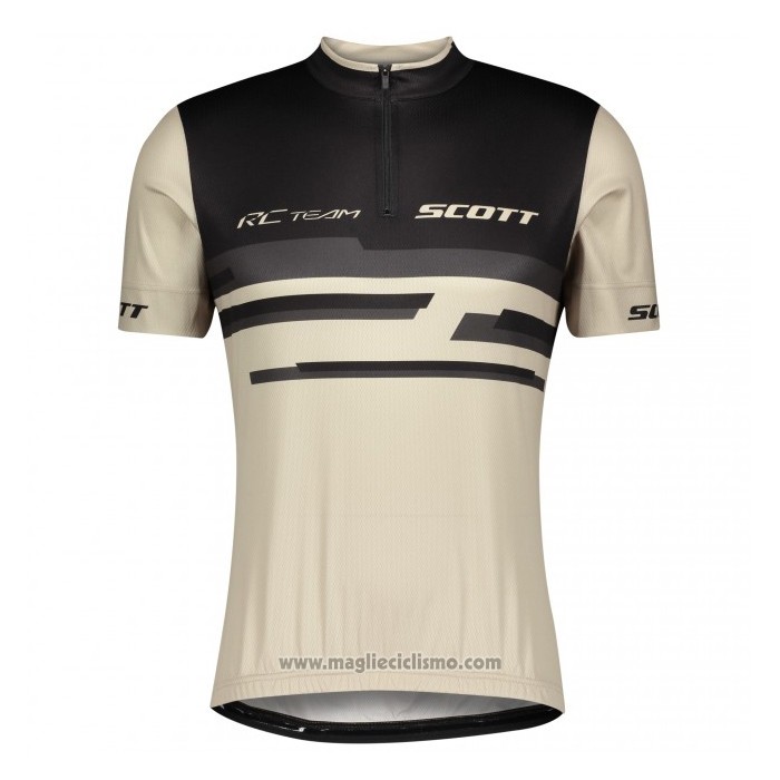 2021 Abbigliamento Ciclismo Scott Chiaro Marrone Manica Corta e Salopette