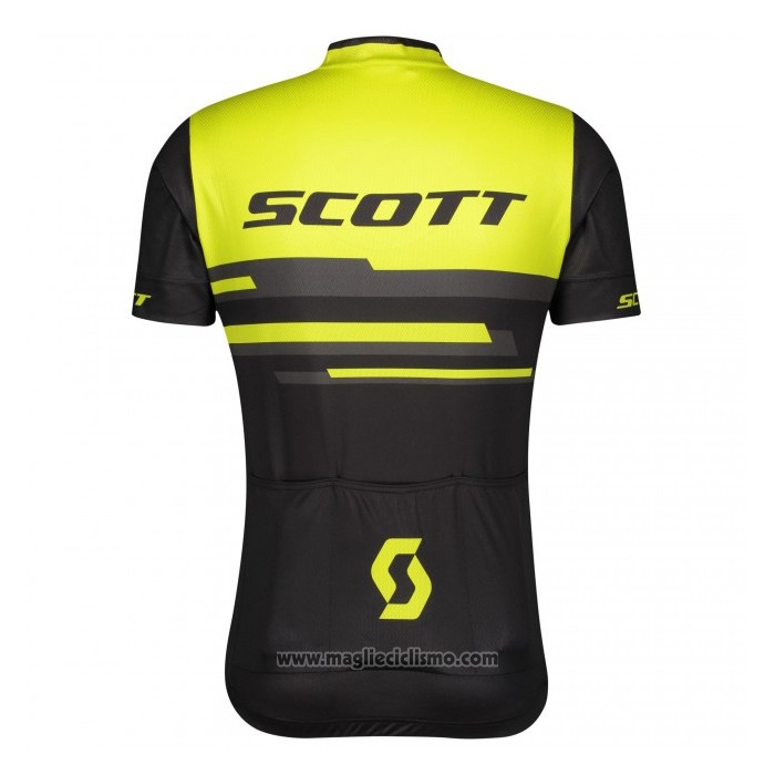 2021 Abbigliamento Ciclismo Scott Giallo Nero Manica Corta e Salopette
