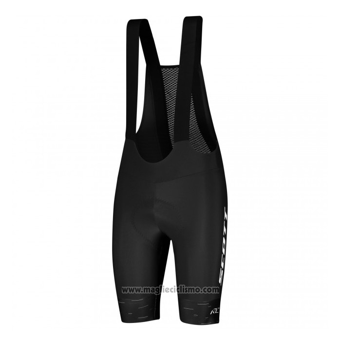 2021 Abbigliamento Ciclismo Scott Nero Bianco Manica Corta e Salopette