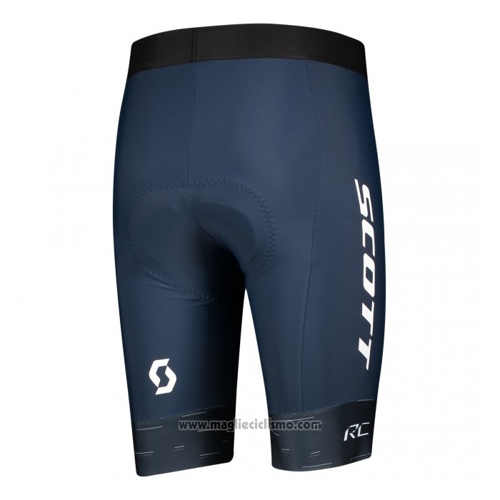 2021 Abbigliamento Ciclismo Scott Nero Blu Manica Corta e Salopette