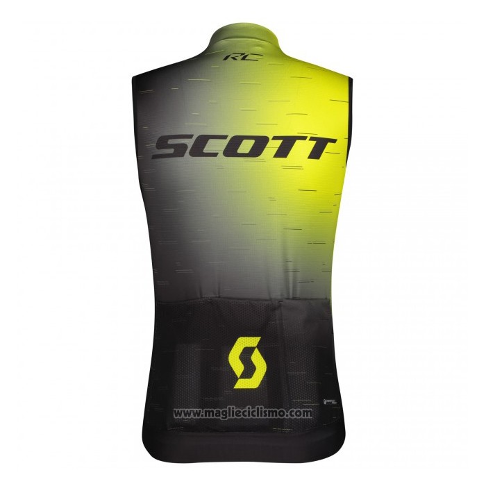 2021 Gilet Antivento Scott Nero Giallo Manica Corta e Salopette