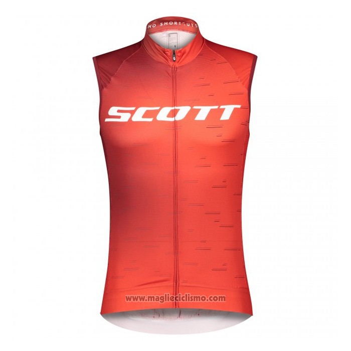2021 Gilet Antivento Scott Rosso Manica Corta e Salopette