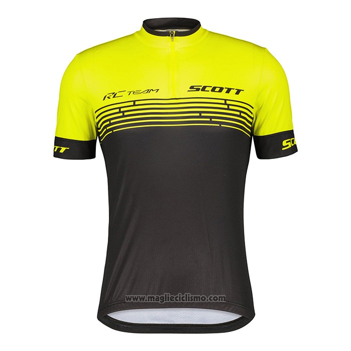 2022 Abbigliamento Ciclismo Scott Giallo Manica Corta e Salopette