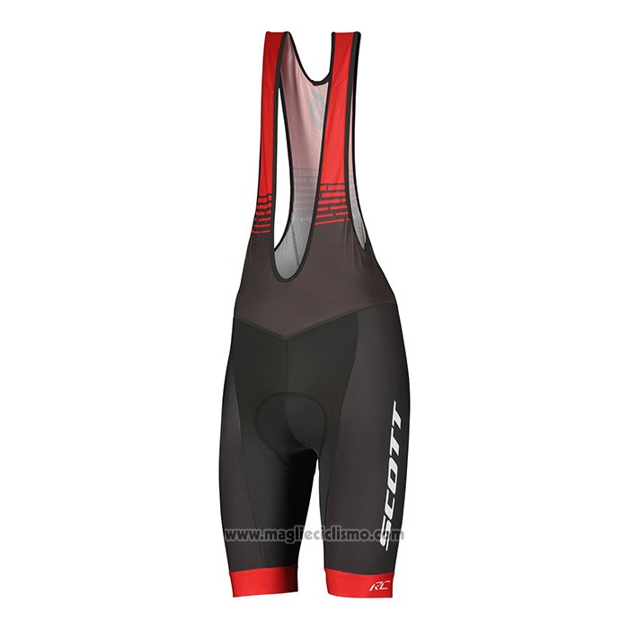 2022 Abbigliamento Ciclismo Scott Rosso Manica Corta e Salopette