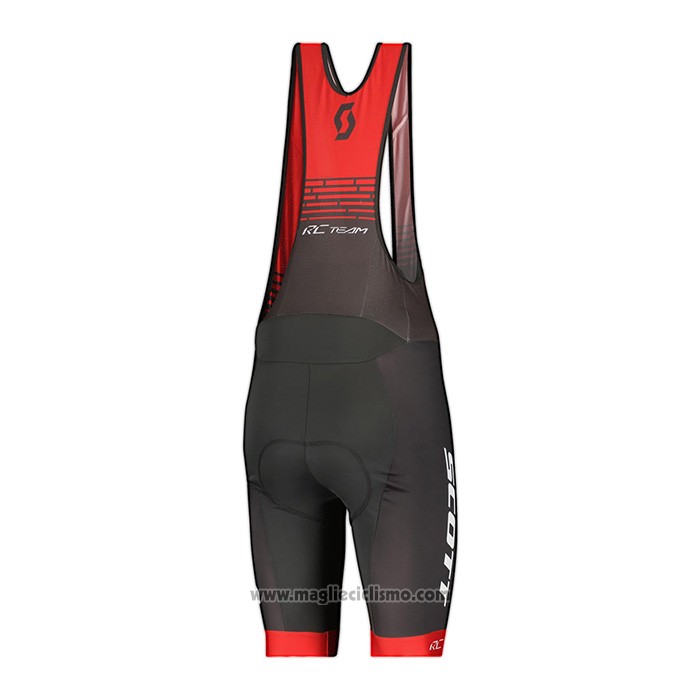 2022 Abbigliamento Ciclismo Scott Rosso Manica Corta e Salopette