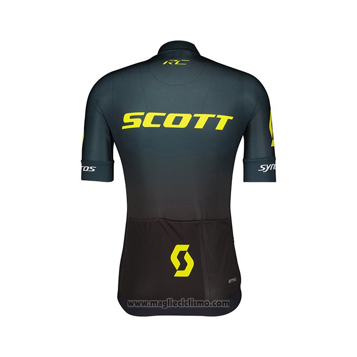 2022 Abbigliamento Ciclismo Scott Verde Marrone Manica Corta e Salopette