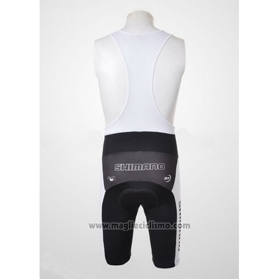 2010 Abbigliamento Ciclismo Shimano Grigio e Nero Manica Corta e Salopette