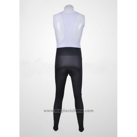 2011 Abbigliamento Ciclismo Shimano Bianco e Giallo Manica Lunga e Salopette