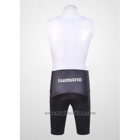 2011 Abbigliamento Ciclismo Shimano Blu e Bianco Manica Corta e Salopette