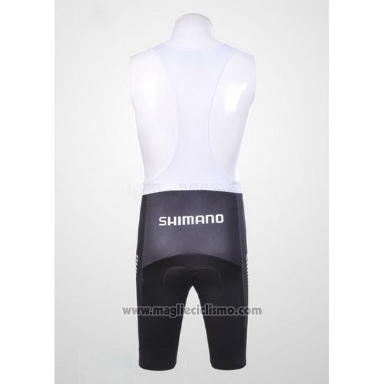 2011 Abbigliamento Ciclismo Shimano Rosso e Nero Manica Corta e Salopette