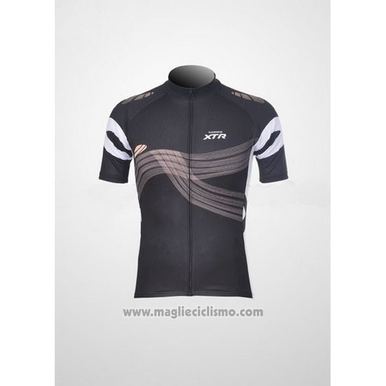2012 Abbigliamento Ciclismo Shimano Nero e Arancione Manica Corta e Salopette