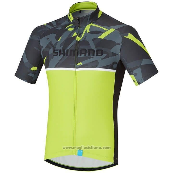 2020 Abbigliamento Ciclismo Shimano Giallo Manica Corta e Salopette