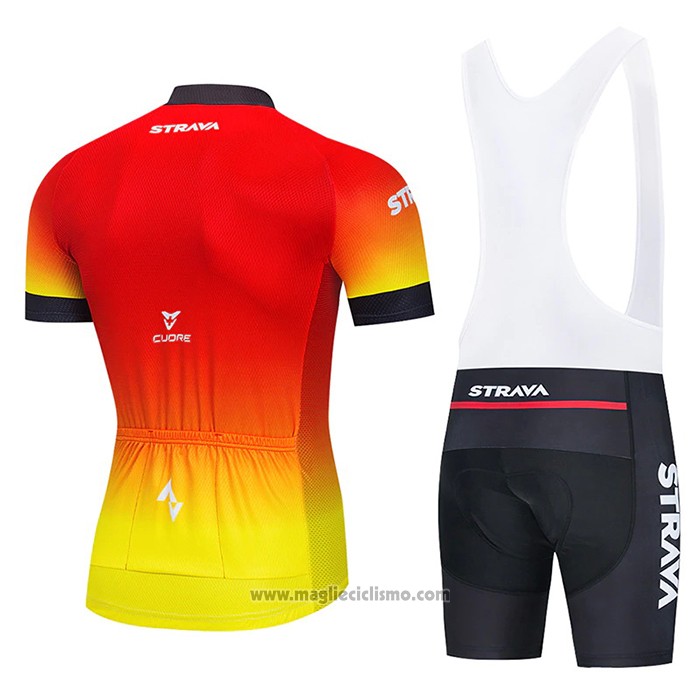 2021 Abbigliamento Ciclismo Shimano Rosso Giallo Manica Corta e Salopette