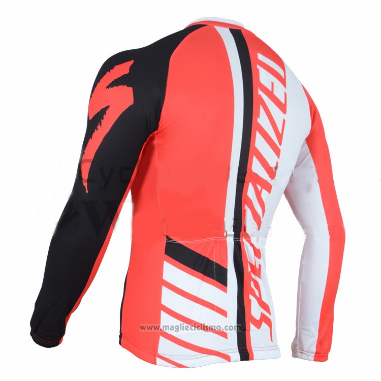 2016 Abbigliamento Ciclismo Specialized Arancione e Nero Manica Lunga e Salopette
